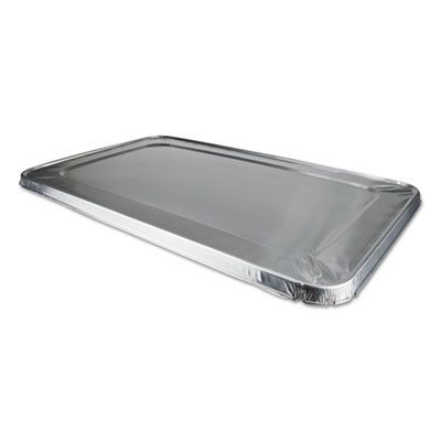 Durable Pkg 8900CRL Aluminum Foil Lids for Half Size Steam Table Pans, 12-7/8" x 5/8" - 50 / Case