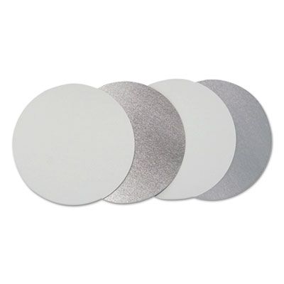 Durable Pkg L270500 Flat Board Lids for 7" Round Aluminum Containers, Silver - 500 / Case