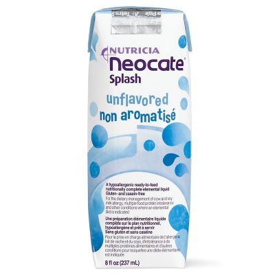 Nutricia 111394 Neocate Splash Pediatric Oral Supplement / Tube Feeding Formula, Unflavored, 8 oz Carton - 27 / Case