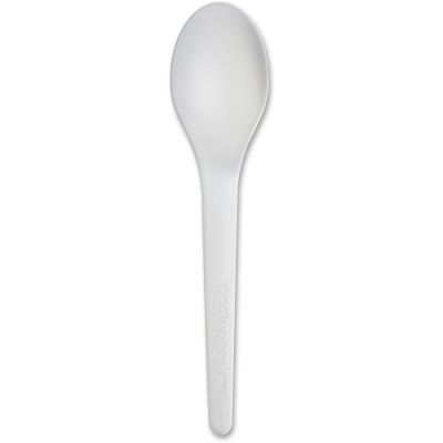 Eco-Products EPS013 Plant-Based Plastic Spoons, PLA, Pearl White - 1000 / Case
