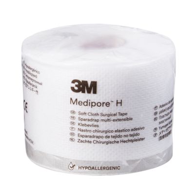 3M 2862 Medipore H Medical Tape, Perforated Soft Cloth, 2" x 10 Yds Roll, White, NonSterile - 12 / Case