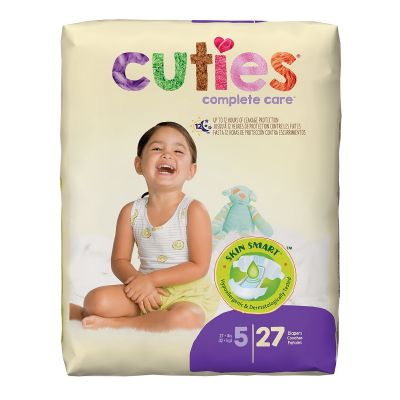 Cuties Baby Diapers, Size 5 (27+ lbs) - 27 / Case