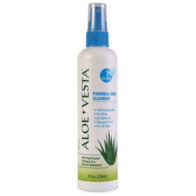 Medline 324709 Aloe Vesta Perineal Wash Liquid, 8 oz Pump Bottle, Citrus Scent - 48 / Case