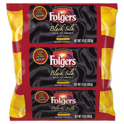 Folgers 16 Black Silk Ground Coffee Filter Packs, 1.4 oz - 40 / Case