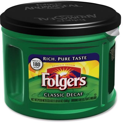 Folgers 374 Classic Decaffeinated Coffee, 22.6 oz Can - 6 / Case