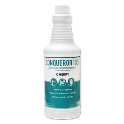 Fresh Products 1232WBCH Conqueror 103 Odor Counteractant Concentrate, Cherry, 32 oz Bottle - 12 / Case
