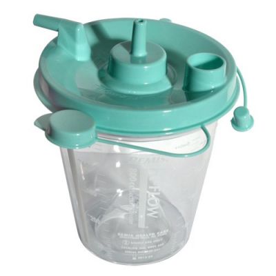 Sunset Healthcare RES023S Suction Canister, 800 mL, Sealing Lid - 10 / Case