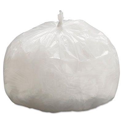 GEN 333912 33 Gallon Garbage Bags / Trash Can Liners, 9 Mic, 33" x 39", Natural - 500 / Case