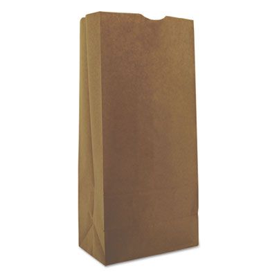 General GK25500 25 lb Paper Grocery Bags, 40#, 8-1/4" x 5-1/4" x 18", Kraft - 500 / Case