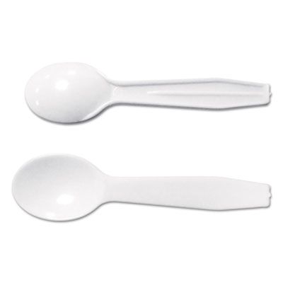 GEN TASTERSPOON Plastic Taster Spoons, Mediumweight Polypropylene, White - 3000 / Case