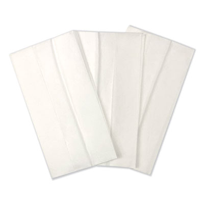General TFOLDNAPKW GEN Tall Fold Paper Dinner Napkins, 1 Ply, 7" x 13.25", White - 10000 / Case