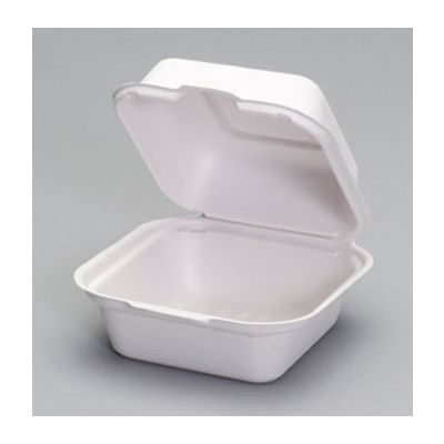 Genpak HF225 Harvest Sandwich Hinged Containers, 5.7" x 5.7" x 3" - 500 / Case
