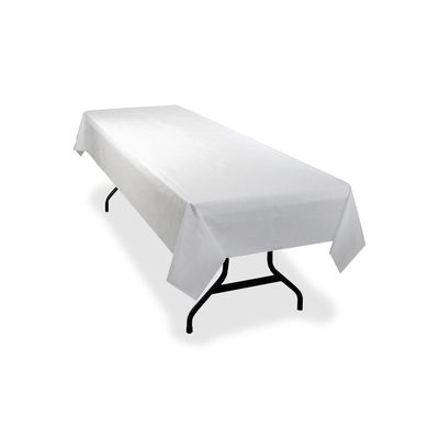 Genuine Joe 10324 Plastic Banquet Table Cover Roll, 40" x 300', White - 6 / Case