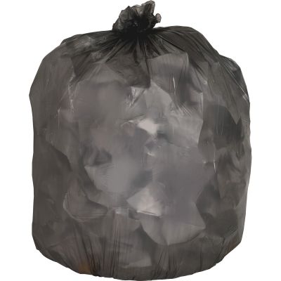 Genuine Joe 70419 31-33 Gallon Trash Can Liners / Garbage Bags, 0.45 Mil, 33" x 39", Black - 250 / Case