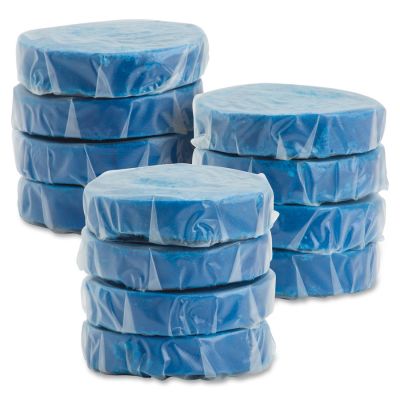 Genuine Joe 58333 Urinal Toss Blocks, Non-Para Deodorizer, Blue - 144 / Case