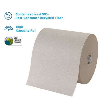 Georgia-Pacific 26496 Hardwound Roll Paper Hand Towels, 7.8" x 1150', Brown - 3 / Case