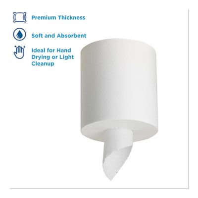 Georgia-Pacific 28124 SofPull Centerpull Paper Hand Towels, 15" x 7.8", 320 Sheets / Roll, White - 6 / Case