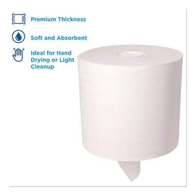 Georgia-Pacific 28143 SofPull Centerpull Paper Hand Towels, 560 Sheets / Roll, White - 4 / Case