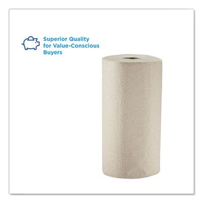Georgia-Pacific 28290 Pacific Blue Basic Kitchen Roll Paper Towels, 250 Perforated Sheets / Roll, Natural Brown - 12 / Case