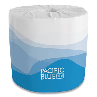 Georgia-Pacific 1828001 Pacific Blue Select Toilet Paper, 2 Ply, 500 Sheets / Standard Roll  - 80 / Case