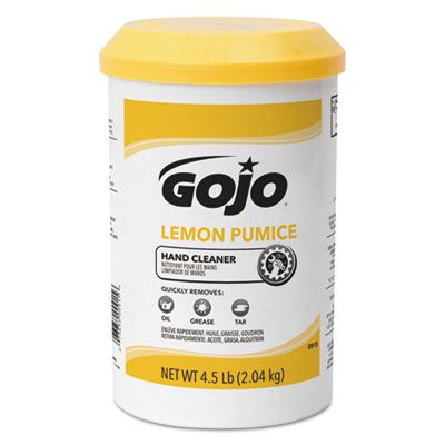 GOJO 091506 Lemon Pumice Hand Cleaner, 4.5 Lb Tub - 6 / Case