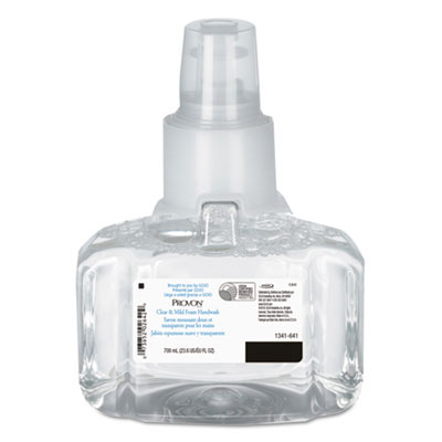 GOJO 134103 Provon Clear & Mild Foam Hand Soap, Unscented, 700 ml Refill - 3 / Case