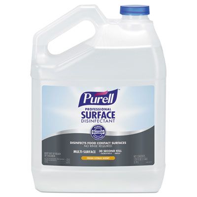 GOJO 434204 PURELL Professional Surface Disinfectant, Fresh Citrus, 1 Gallon Bottle - 4 / Case