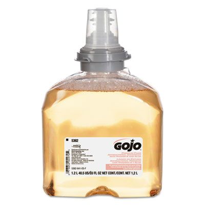 GOJO 536202 Premium Foam Antibacterial Hand Soap, Fresh Fruit Scent, 1200 ml TFX Refill - 2 / Case