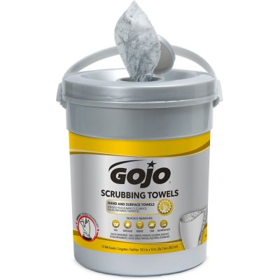 GOJO 639606 Scrubbing Wet Towels for Hand & Surface Cleaning - 432 / Case
