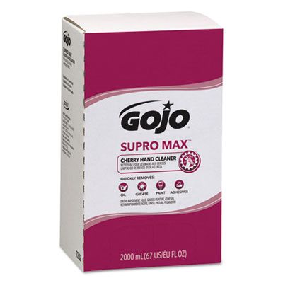 GOJO 728204 Supro Max Lotion Hand Cleaner, Cherry, 2000 ml Pro TDX Refill - 4 / Case