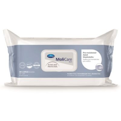 MoliCare Skin Personal Wipes / Adult Washcloths, Aloe / Lanolin, Scented - 576 / Case