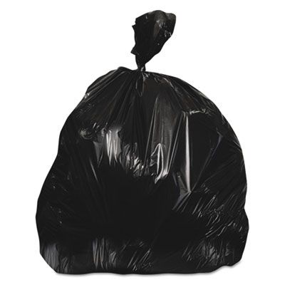 Heritage H4832RK 12-16 Gallon Trash Can Liners / Garbage Bags, 0.35 Mil, 24" x 32", Black - 500 / Case