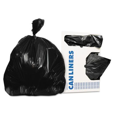 Heritage H6036TK 20-30 Gallon Trash Can Liners / Garbage Bags, 0.9 Mil, 30" x 36", Black - 200 / Case