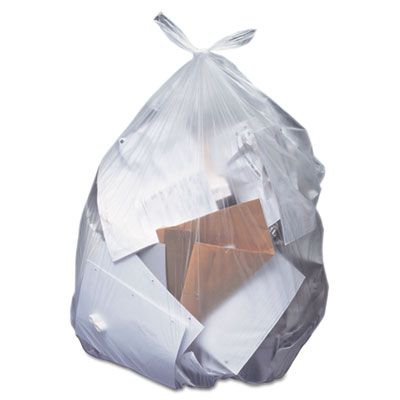 Heritage H8046AC 40-45 Gallon Trash Can Liners / Garbage Bags, 1.5 Mil, 40" x 46", Clear - 100 / Case