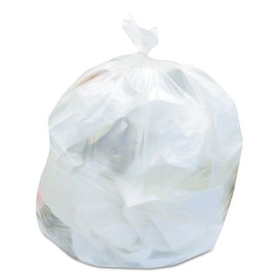Heritage Z6037LNR01 30 Gallon Trash Can Liners / Garbage Bags, 8 Mic, 30" x 37" x 1/20", Natural - 500 / Case