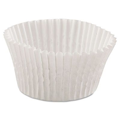 Hoffmaster 610032 Fluted Baking Cups, 4-1/2" Diameter x 1-1/4" H, White - 10000 / Case