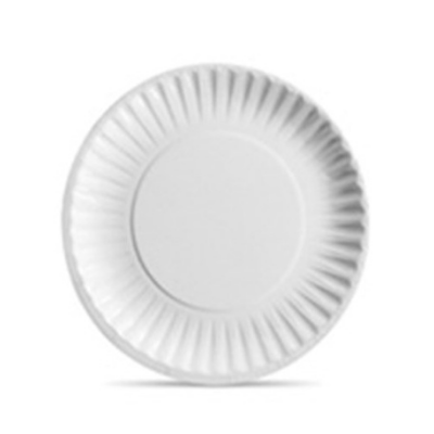 Aspen 30200 6" Spiral Fluted Paper Plates, Uncoated, White - 1000 / Case
