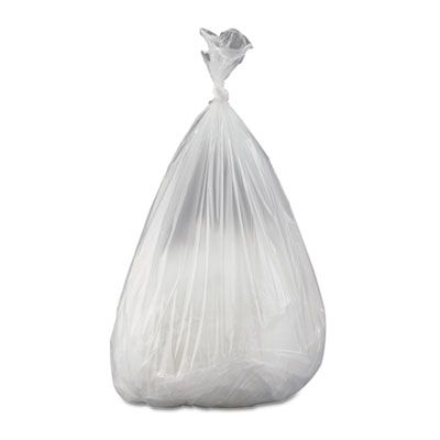 Inteplast S243308N 16 Gallon Garbage Bags / Trash Can Liners, 8 Mic, 24" x 33", Natural - 1000 / Case