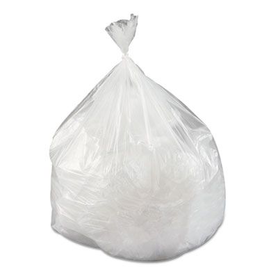 Inteplast VALH2433N8 16 Gallon Garbage Bags / Trash Can Liners, 7 Mic, 24" x 31", Clear - 1000 / Case