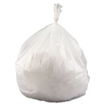 Inteplast S404812N 45 Gallon Garbage Bags / Trash Can Liners, 12 Mic, 40" x 48", Clear - 250 / Case