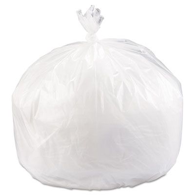 Inteplast S404816N 45 Gallon Garbage Bags / Trash Can Liners, 16 Mic, 40" x 48", Clear - 250 / Case