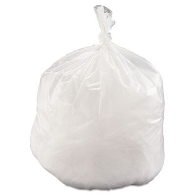 Inteplast VALH4347N16 60 Gallon Garbage Bags / Trash Can Liners, 14 Mic, 43" x 46", Clear - 200 / Case