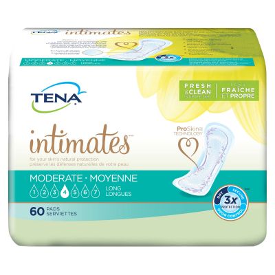 TENA 54375 Intimates Bladder Control Pads for Women, 12" Long, Moderate Absorbency - 60 / Case