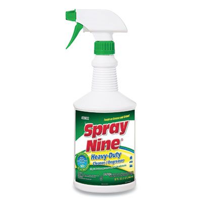 ITW 26832 Spray Nine Heavy-Duty Cleaner Degreaser Disinfectant, Citrus Scent, 32 oz Bottle - 12 / Case