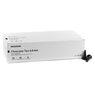 McKesson 16-157 Otoscope Ear Speculum Tip, Plastic, 4 mm, Disposable - 10000 / Case