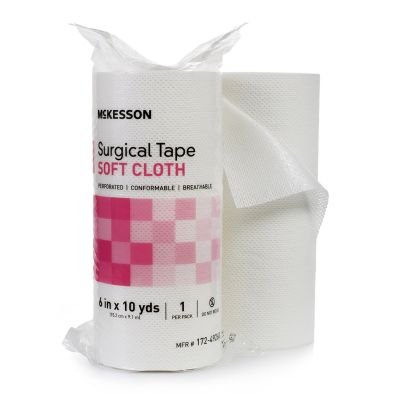 McKesson Cloth Medical Tape, 6 Inch x 10 Yards, White - 1 / Case
