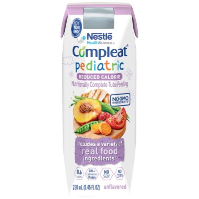 Nestle Healthcare Nutrition 10043900380749 Compleat Pediatric Tube Feeding Formula, Reduced Calorie, Unflavored, 8.45 oz Carton - 24 / Case