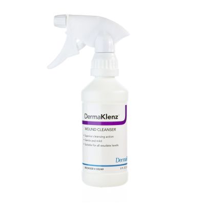 DermaRite 00249 DermaKlenz Wound Cleanser, Zinc Acetate, 8 oz Spray Bottle - 24 / Case