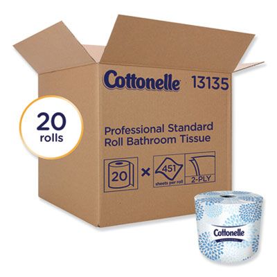 Kimberly-Clark 13135 Kleenex Cottonelle 2 Ply Toilet Paper, 451 Sheets / Standard Roll - 20 / Case