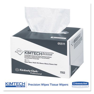 Kimberly-Clark 05511 Kimtech Science Precision Wipers, 4.4" x 8.4", White - 16800 / Case